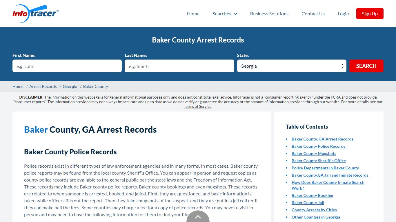 Baker County, GA Arrests, Mugshots & Jail Records - InfoTracer